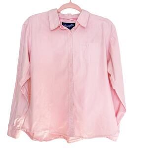 Wrangler Button Down Western Shirts Breast Cancer Awareness Pink Metallic
